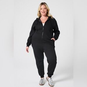 Cozy fleece hooded onesie